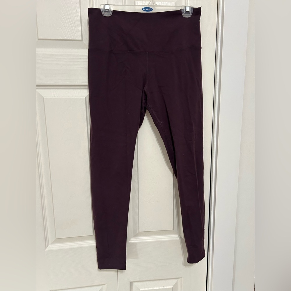 Maroon-Purple High-Waisted Leggings/Workout Tights